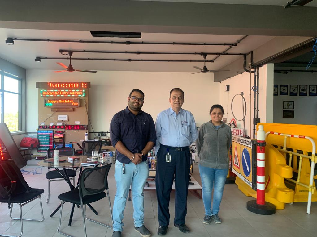 Parth shah during visit to office on 24.01.21 with Deepanshi & Manish