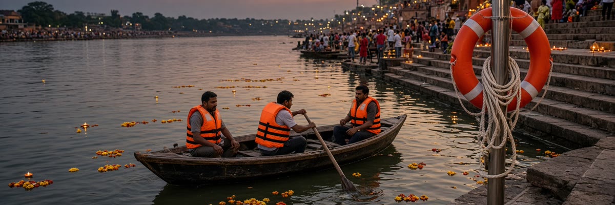 Life Jackets and Lifebuoys for Idol Immersion, Chhath Ghats and Riverside Sites