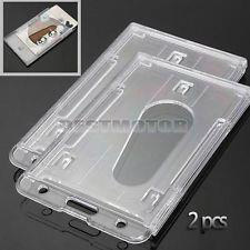 Card Holder Close Cover For ID Cards Transparent