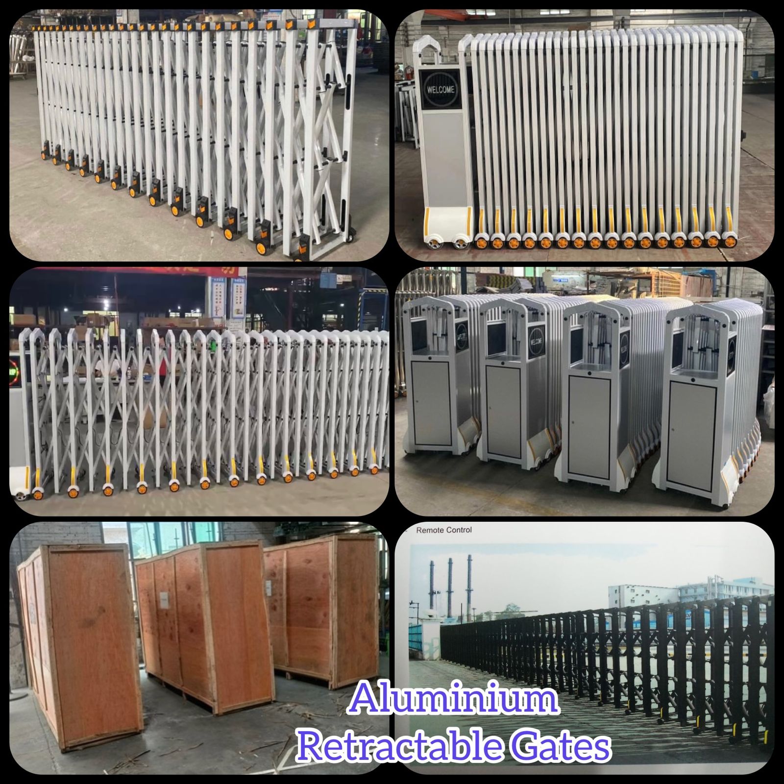 Aluminium Alloy Retractable Gate 1.6 Meter Height