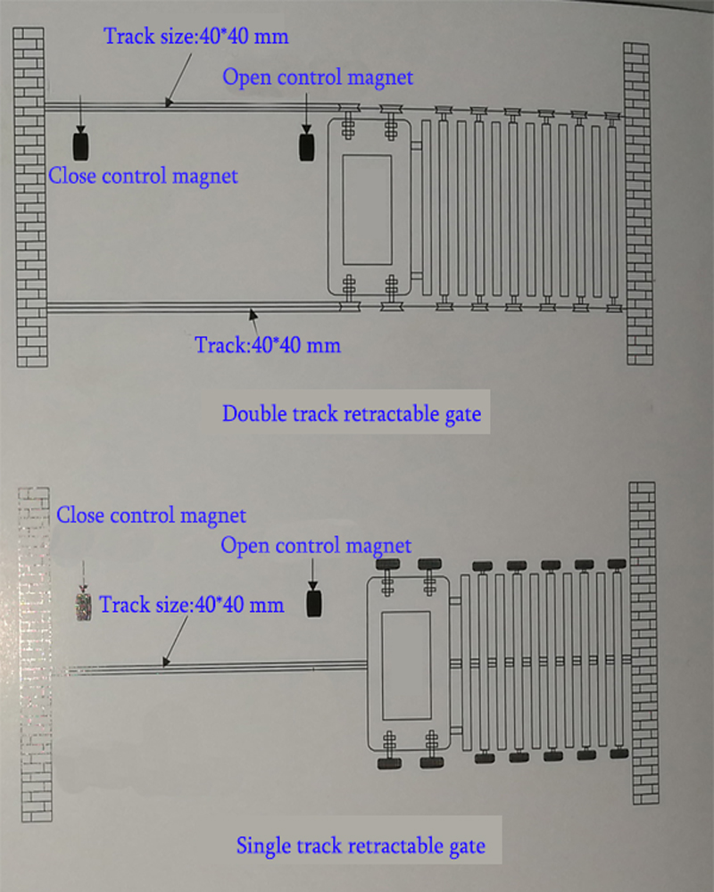 Retractable Gate 1.9 Meter Height Aluminium alloy