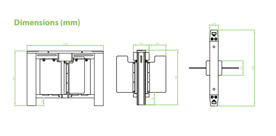 Single Lane Swing Barrier Turnstile SBTL520