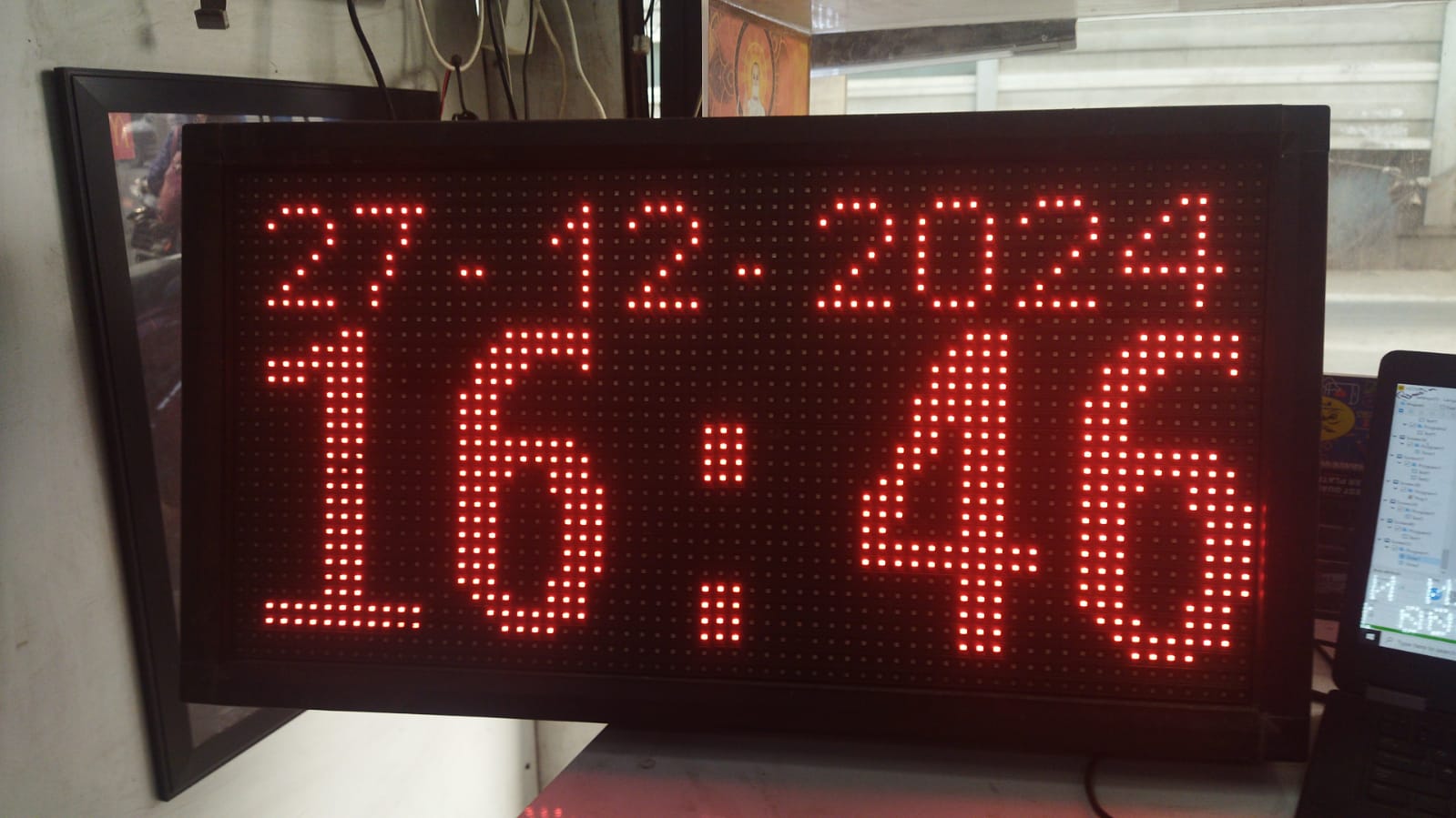 LED Dual Side Date and Clock Display Board