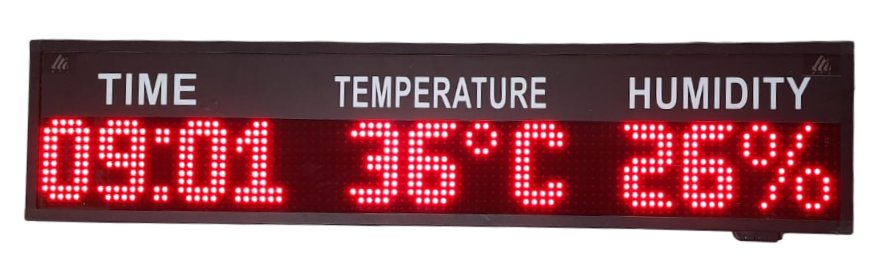 LED Temperature Humidity Clock