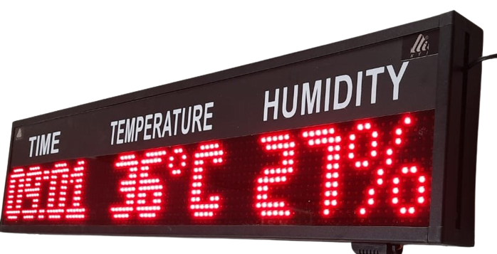 LED Temperature Humidity Clock
