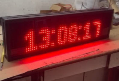 LED Single Side Clock Display Board 2 feet X 7inch