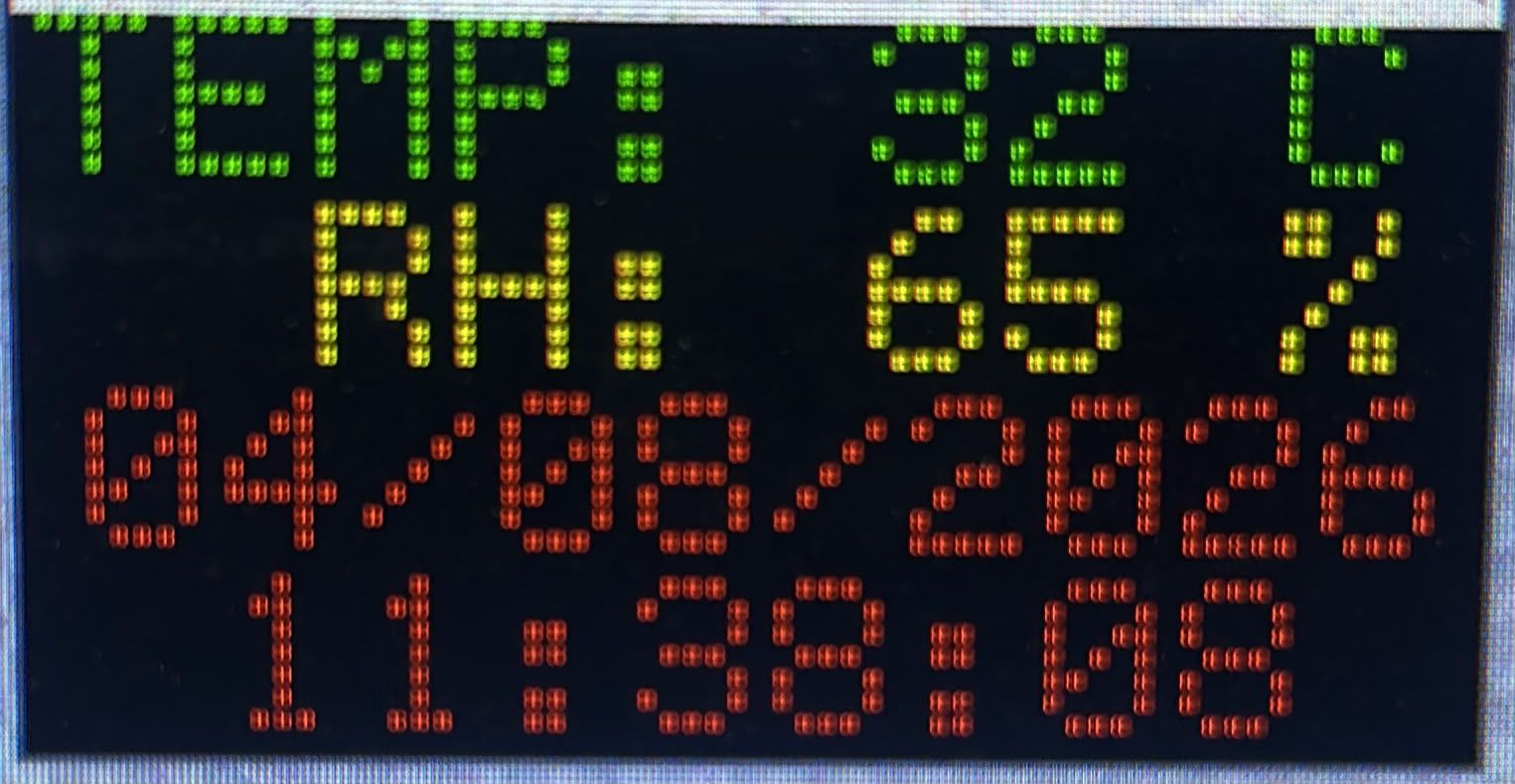 Temperature Humidity Display Display 2 Feet X 1 Feet
