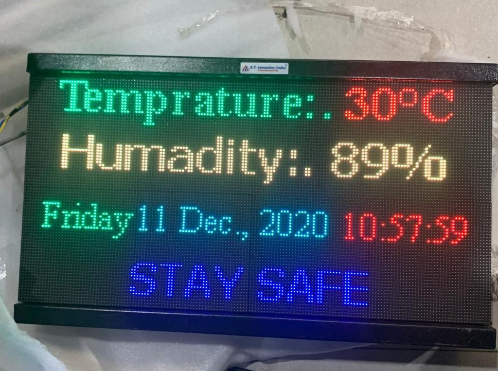 Temperature Humidity Display Display Multi color Full Matrix