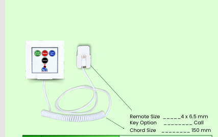 KTI0401200WAW4H — Wireless Nurse Call System KW4H