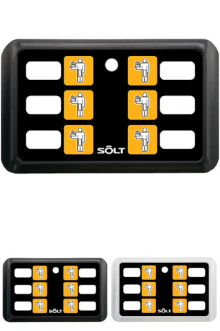 6 buttons6 call buttons, Kitchen Bell Compatible with 1 PSR, 2 PSR, 3 PSR SB66PBKWH