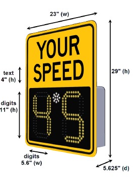 Speed Display Board Single Color 2 Digit