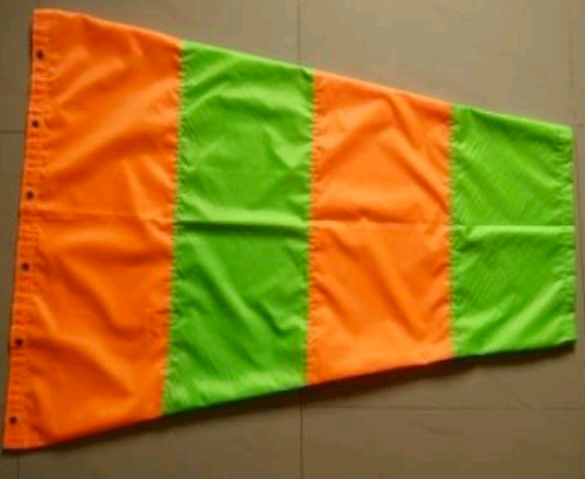 4 Feet Wind Sock Single Fabric No Reflective Orange Green