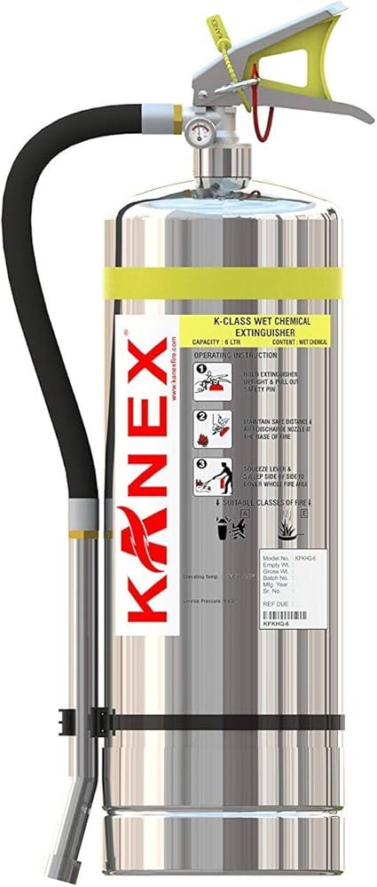 KTI07006001S4FC — Kanex 4 Ltr F Class WET Chemical Fire SS Body Type Fire Extinguisher