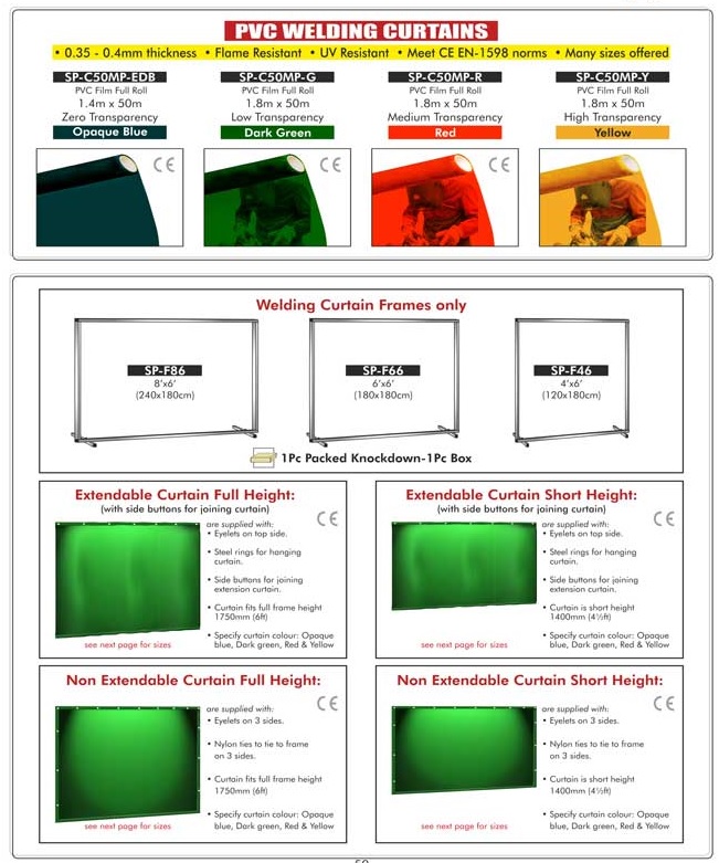 WELDING CURTAIN GLASS FIBRE
