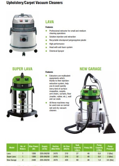 Upholstery, Carpet Vacuum Cleaners LAVA 27 LTR