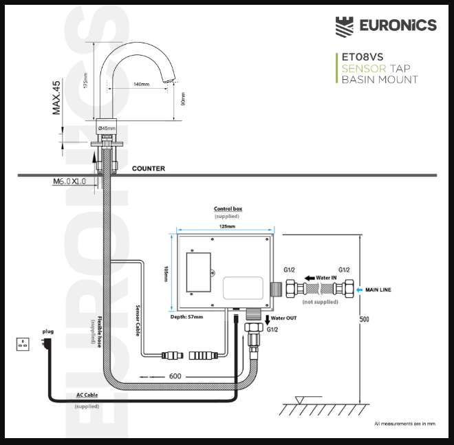 Sensor Tap Euronics ET08 VS