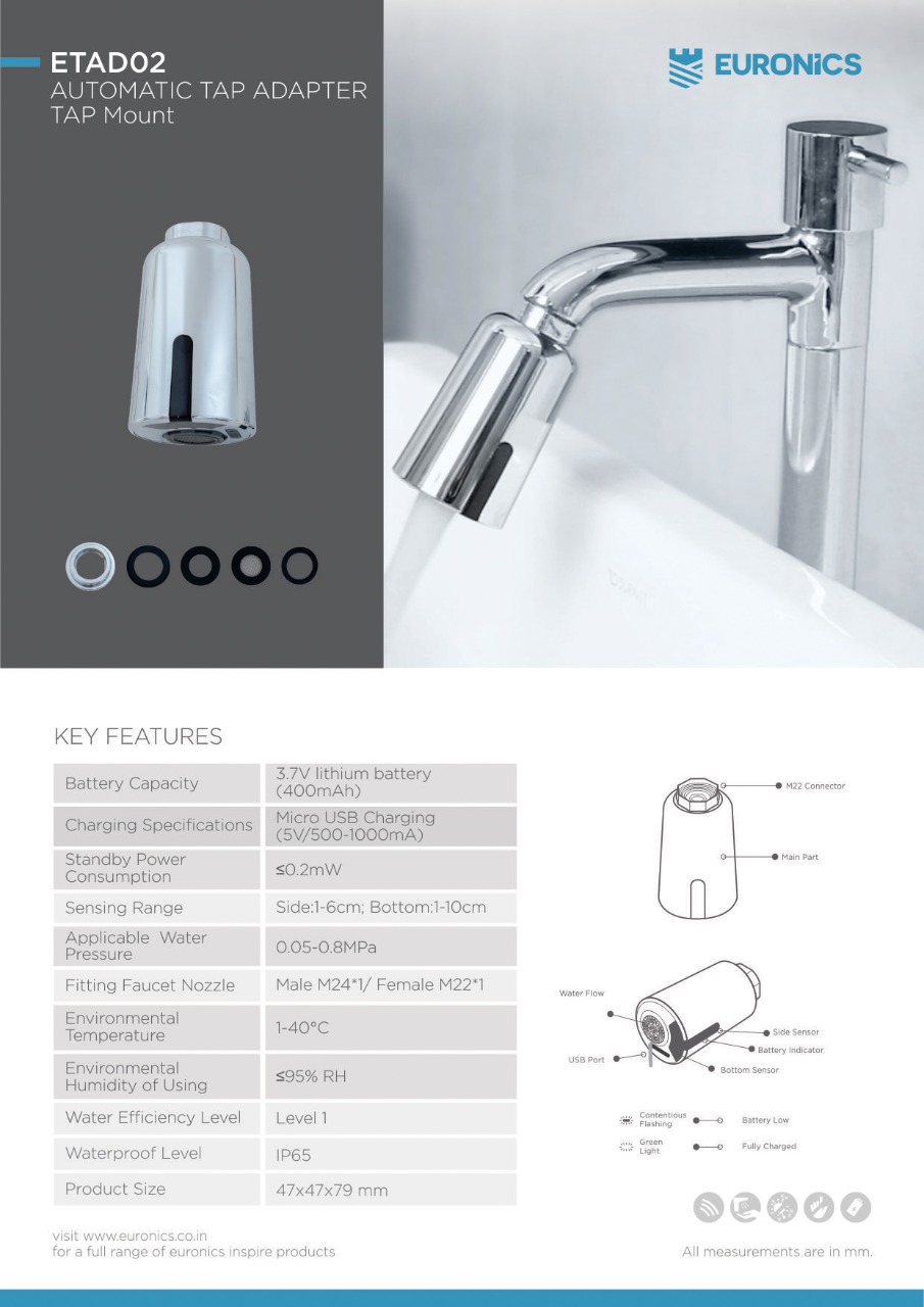 Automatic Tap Adaptor Model No ETAD02