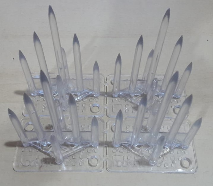 KTI Bird Spike 1.5” X2.5“ Transparent Polycarbonate