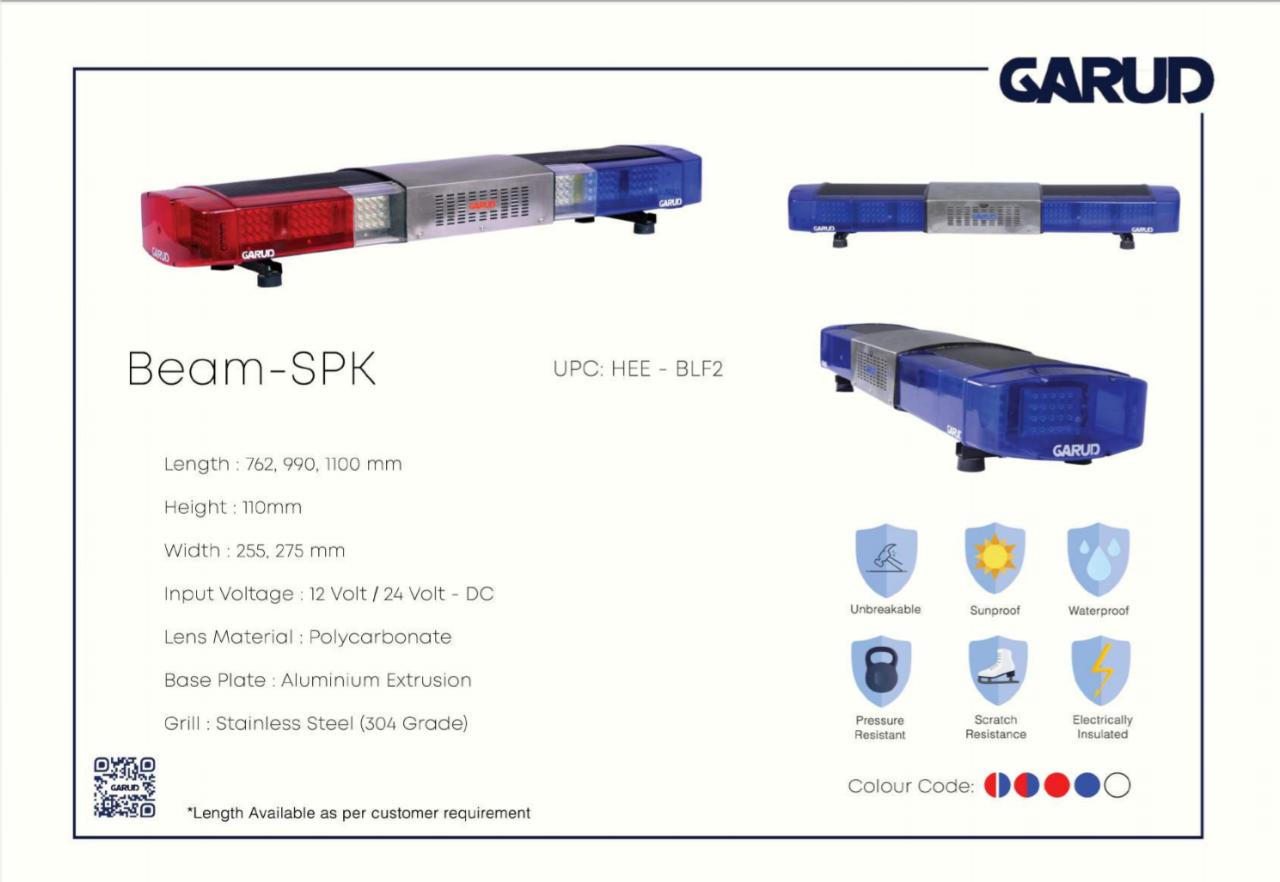 LED Bar Light 42 Red, Blue With Speaker