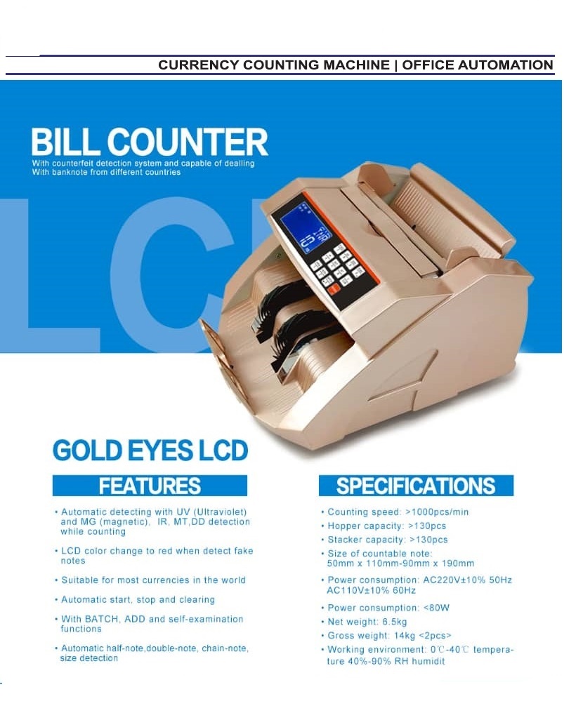 Currency Counting Machine Authentication Multi currency Counter