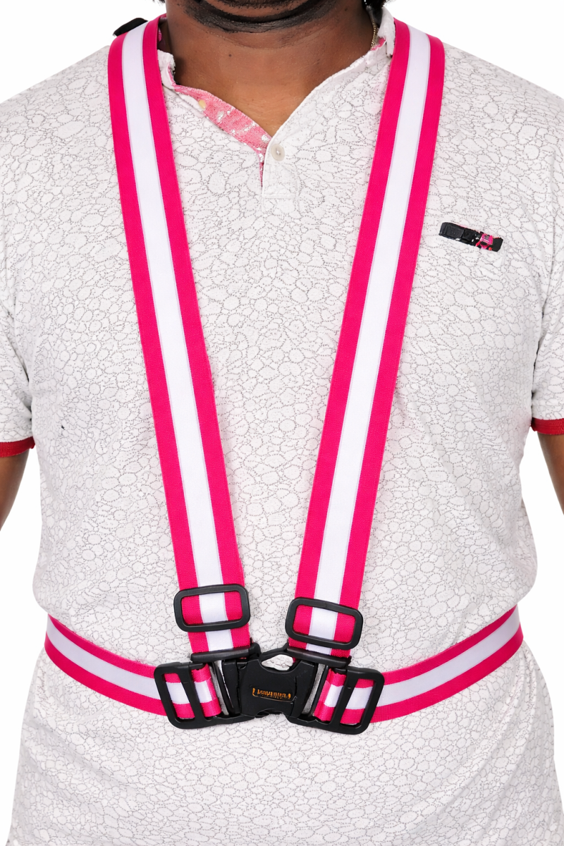 KTI Safety Jacket Cross Belt Pink