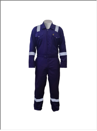 KTI15018001HWLE_BLUE — Fire Retardant Coverall 240 GSM
