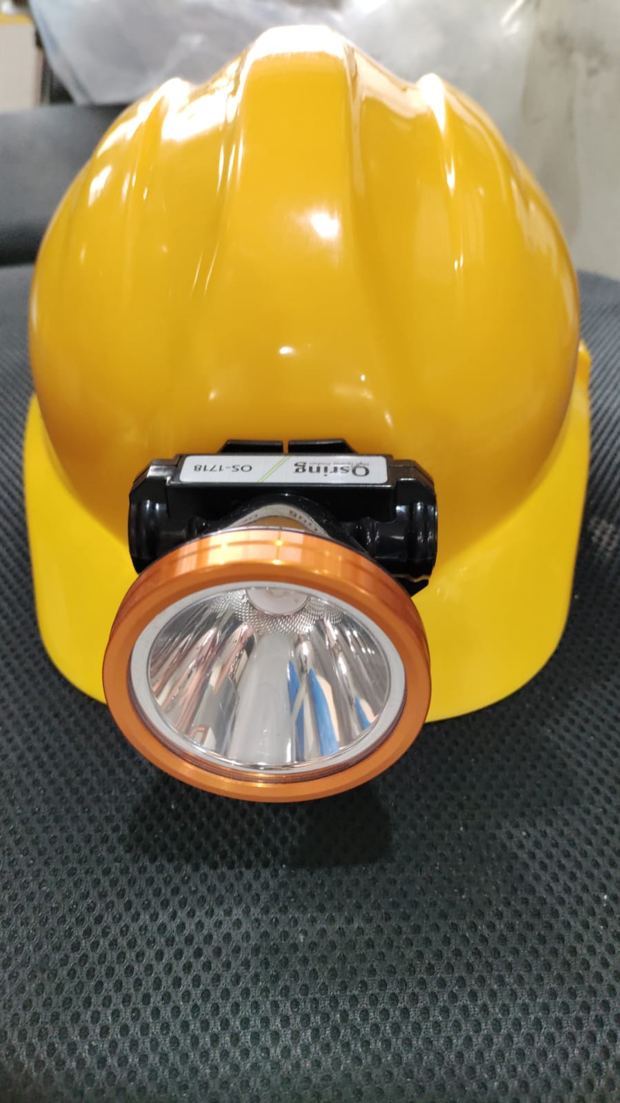 KTI Helmet Yellow With LED Light