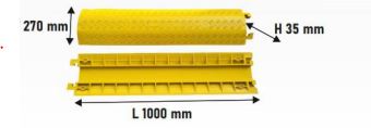 Cable Protector 1 Channel Plastic Height 35mm