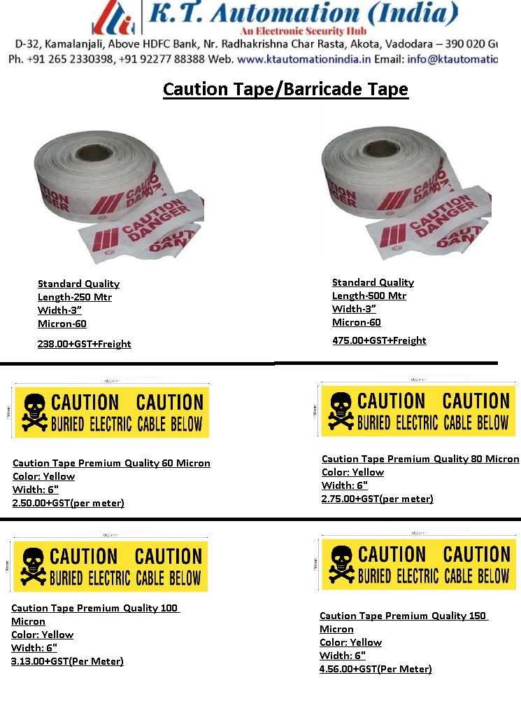 KTI Caution Tape, Barricade Tape 250 Meter Make OEM