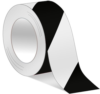 KTI Lane Marking Tape 2” Color Black White