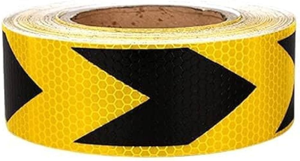 KTI Reflective Tape 2 Inch Color Yellow Black Arrow