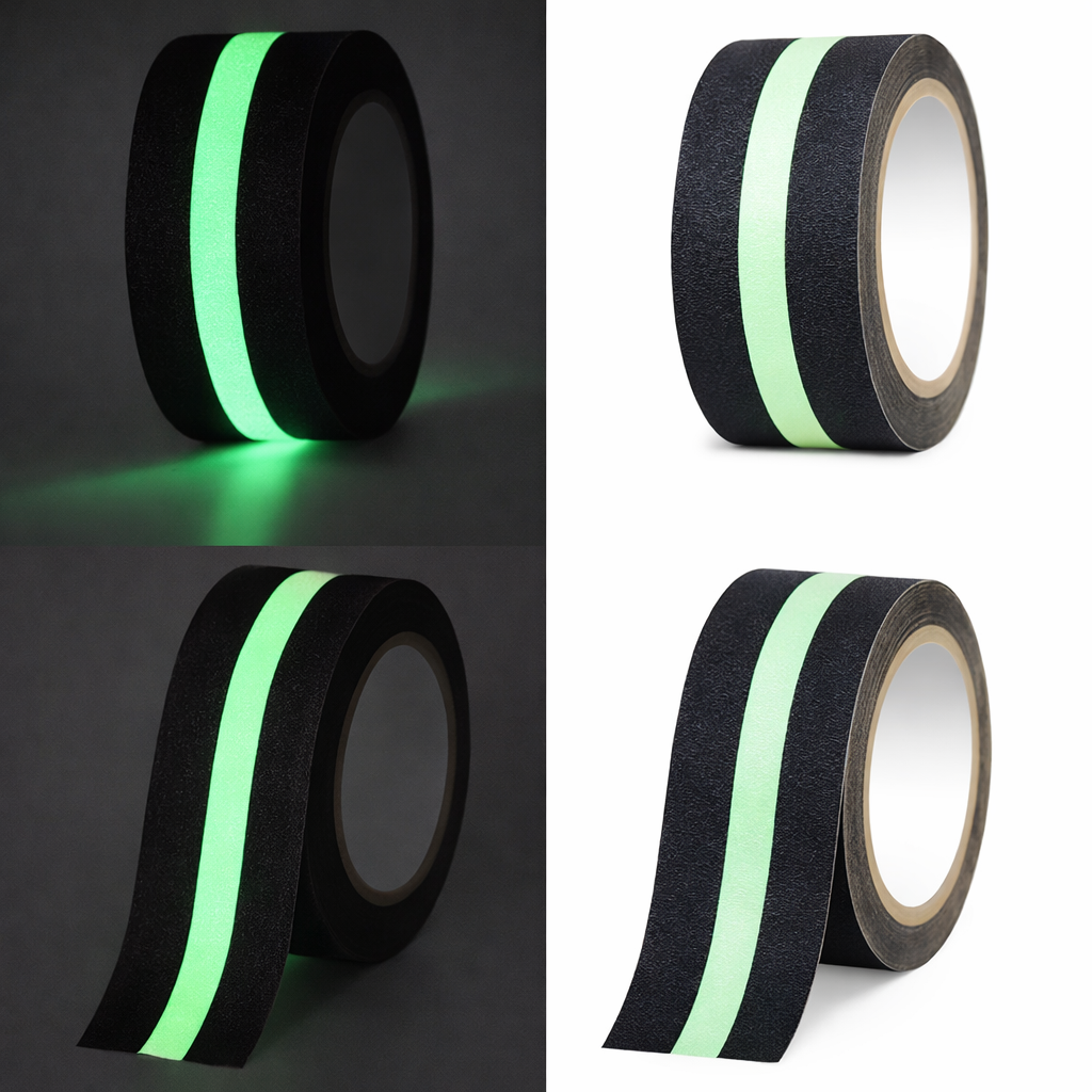 KTI16017002REMT — KTI Anti Skid Tape Black 2 inch with Autoglow 1Mtr