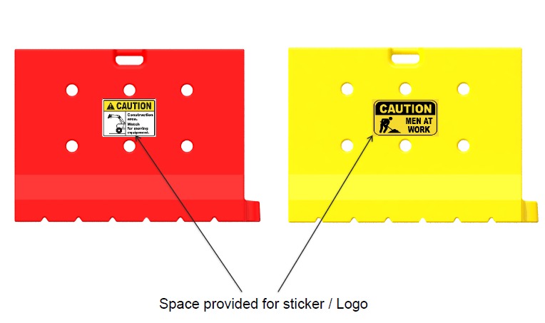 Road Barrier L Type New Jersey Barrier Red