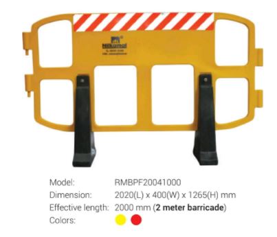 Road Barrier L2020XW400XH1265 MM Nilkamal