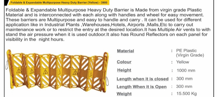 Plastic Expandable Barrier 3 meter Length