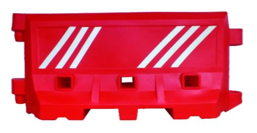 Water Filled Road Barrier 2100x600x1000 MM Nilkamal Red