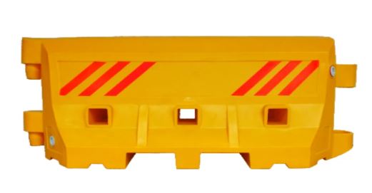 Water Filled Road Barrier 2100x600x 1000MM Nilkamal Yellow