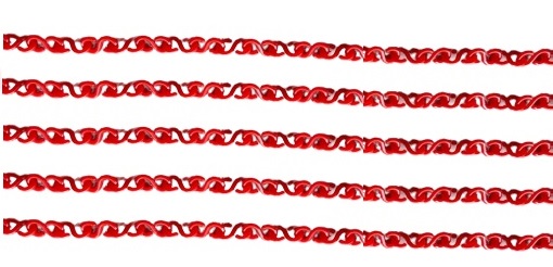 Safety Chain Plastic 7 MM Red