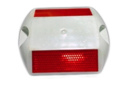 Road Stud Without Shank Make OEM White Body Red Reflector