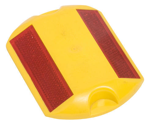 Road Stud Without Shank Make OEM Yellow Body Red Reflector