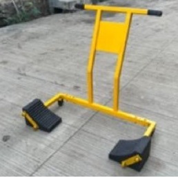 Trolley Type Truck Wheel Chock Yellow