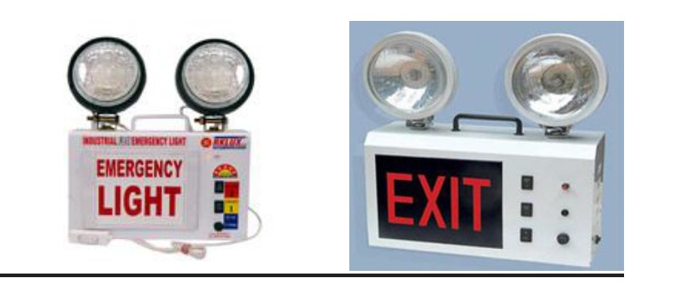 EMERGENCY LIGHT DOUBLE BEAM WITH EXIT, NIKAS SIGN WITH LED Neelam