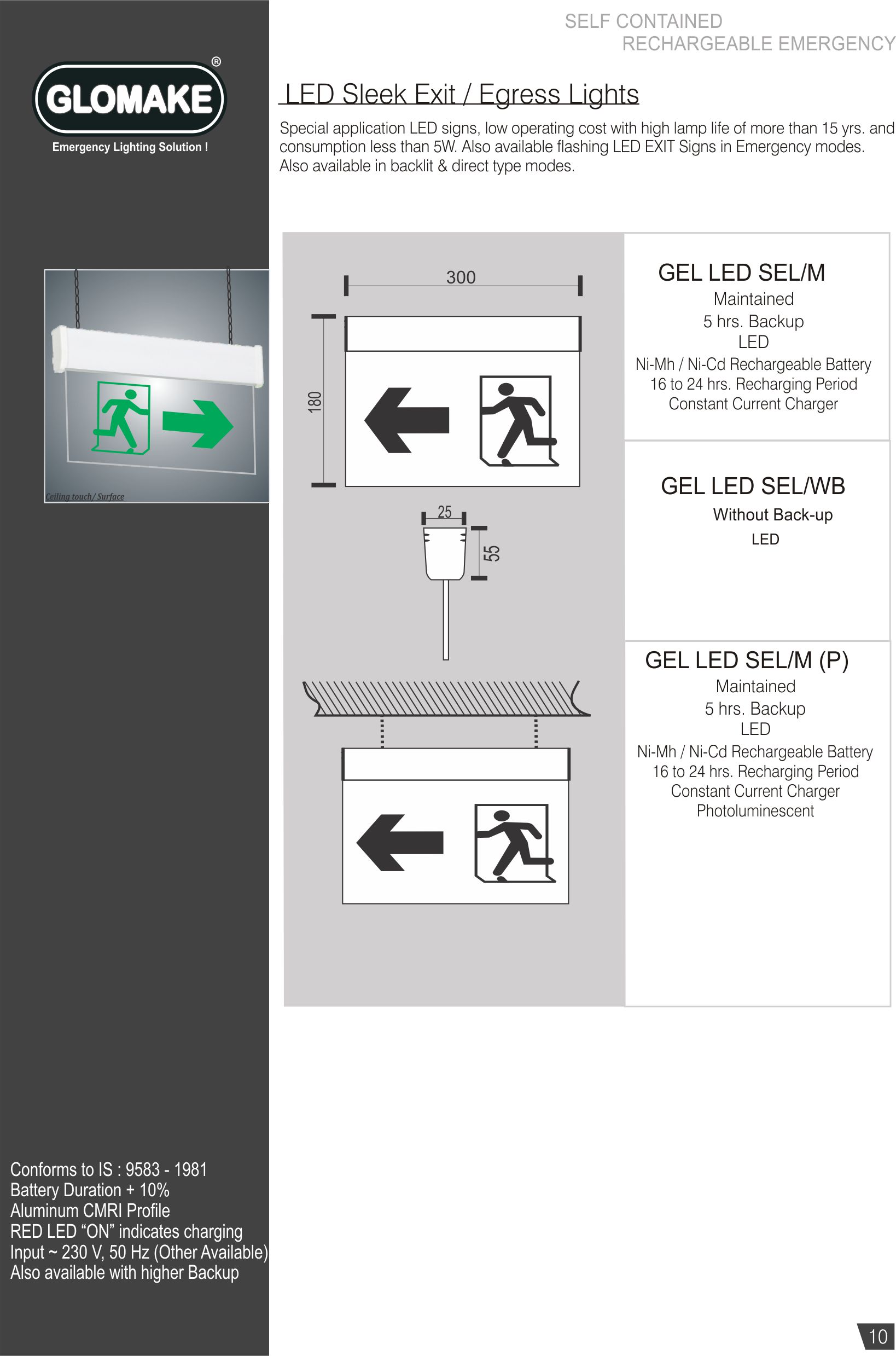 LED Sleek Exit