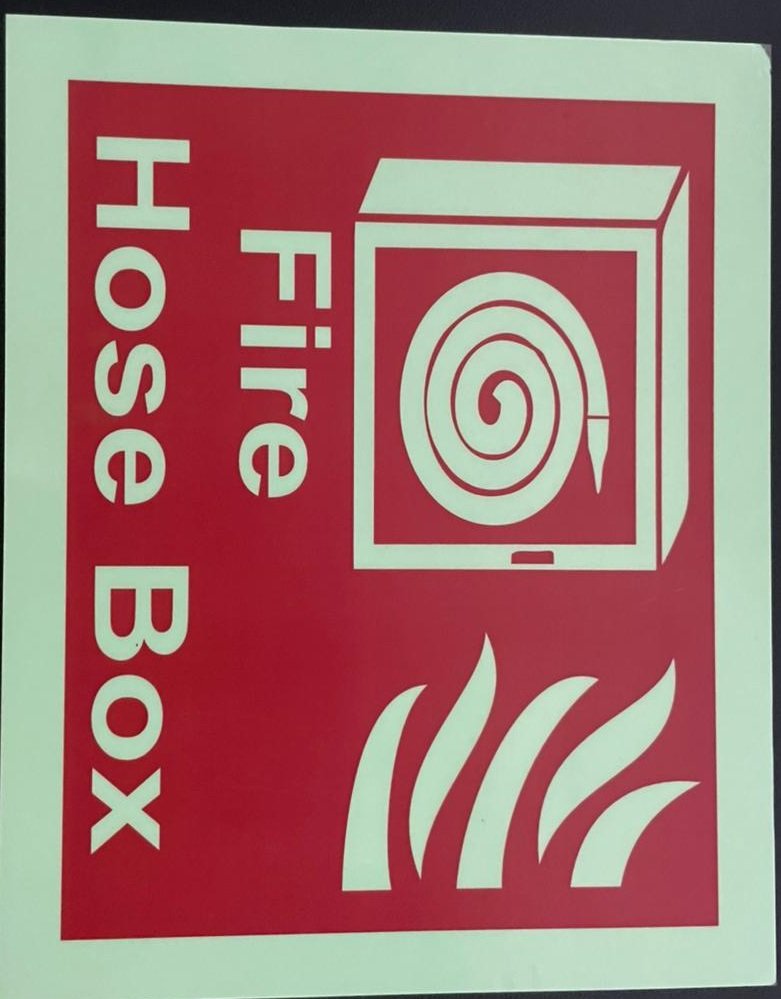 KTI Photo Luminescent Fire Hose Box Signage 200X250mm