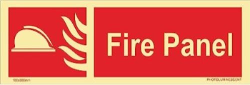 KTI Photo Luminescent Fire Panel Signage 100X300mm