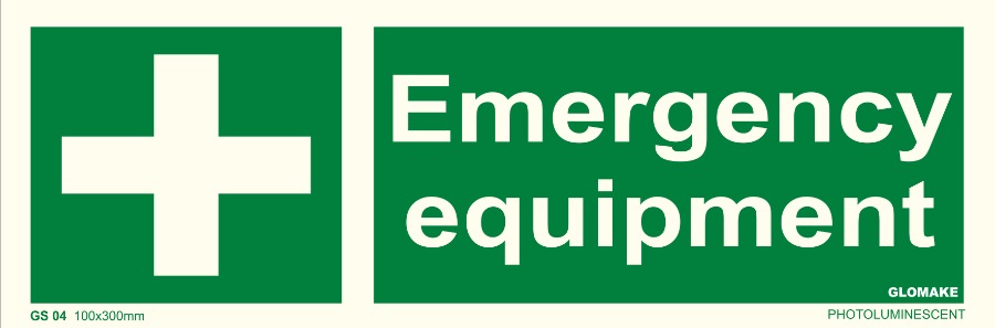 KTI Photo Luminescent Emergency Equipment Signage 100X300mm