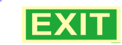 Photo Luminescent Emergency Exit Signage Size 100*300