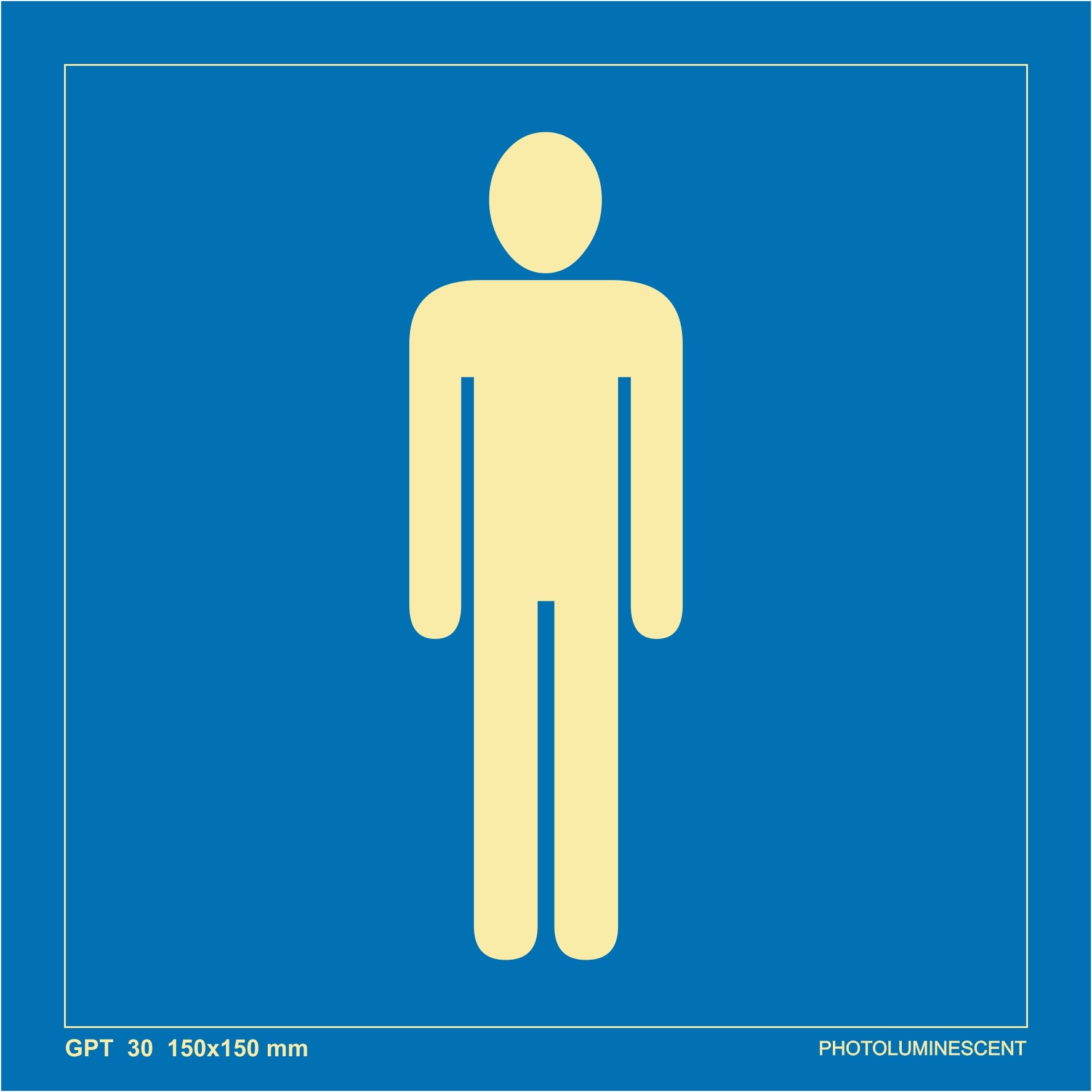 Photo Luminescent Man Signage Size 150*150