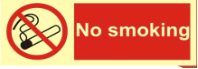 Photo Luminescent No Smoking Signage Size 100*300