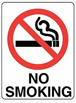 Photo Luminescent No Smoking Signage Size 150*200